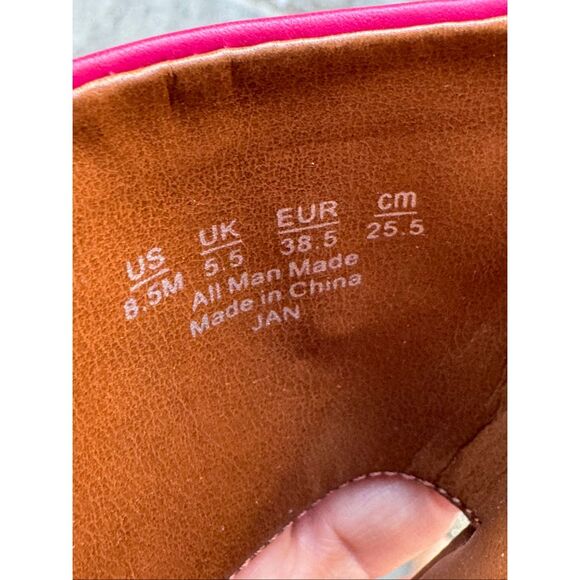 Franco Sarto mandy Slip On Silver Hardware Dark Pink Sandals 8.5 - Picture 7 of 7